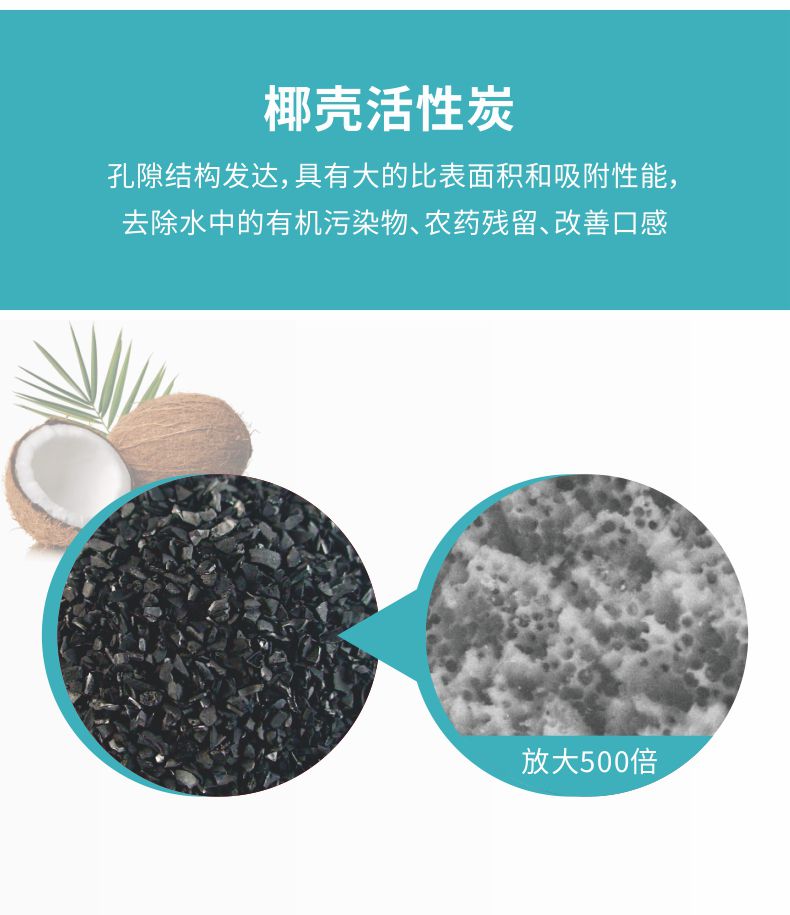 凈易戶外便攜式應(yīng)急救災(zāi)凈水器第3級-椰殼活性炭