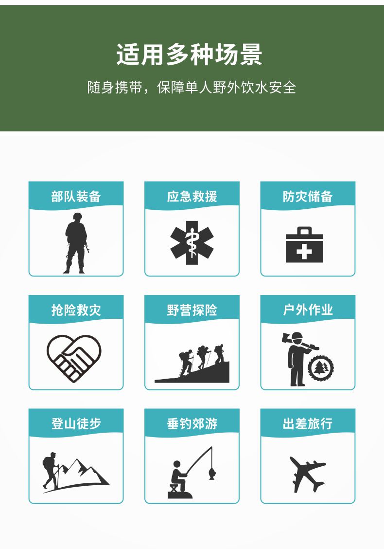 凈易單兵軍用野外應(yīng)急凈水機(jī)適用于應(yīng)急救災(zāi)、部隊(duì)后勤保障裝備等場合